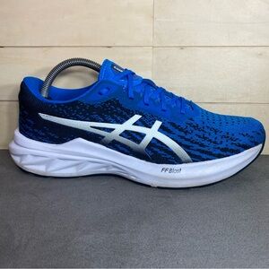 Asics DynaBlast 2 Blue White Men's Size 9 Running Shoes Knit Fabric Sneakers